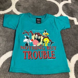 Warner Brothers Tshirt 1997 Looney Tunes Vintage Boys 4 Smoky Mountains Taz Vtg